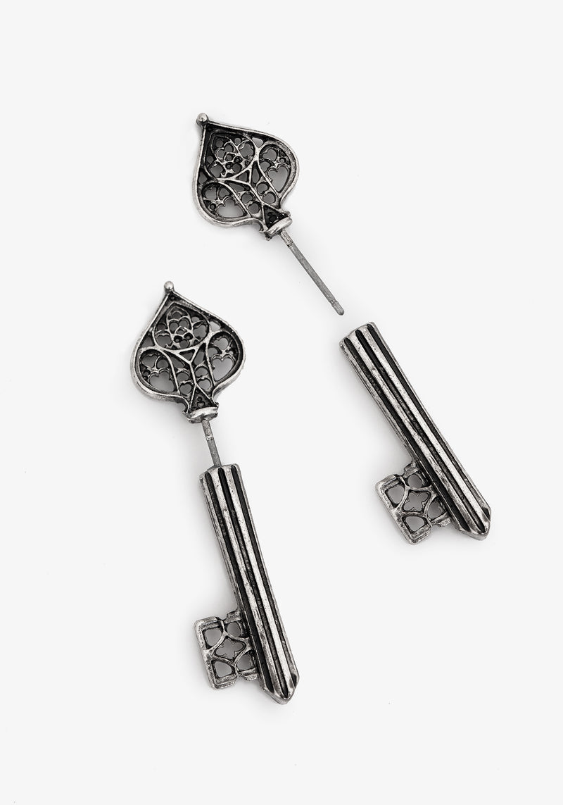 Claustrum Gothic Key Earrings