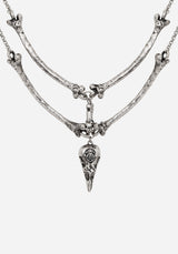 Osteomancy Raven Skull Choker Necklace