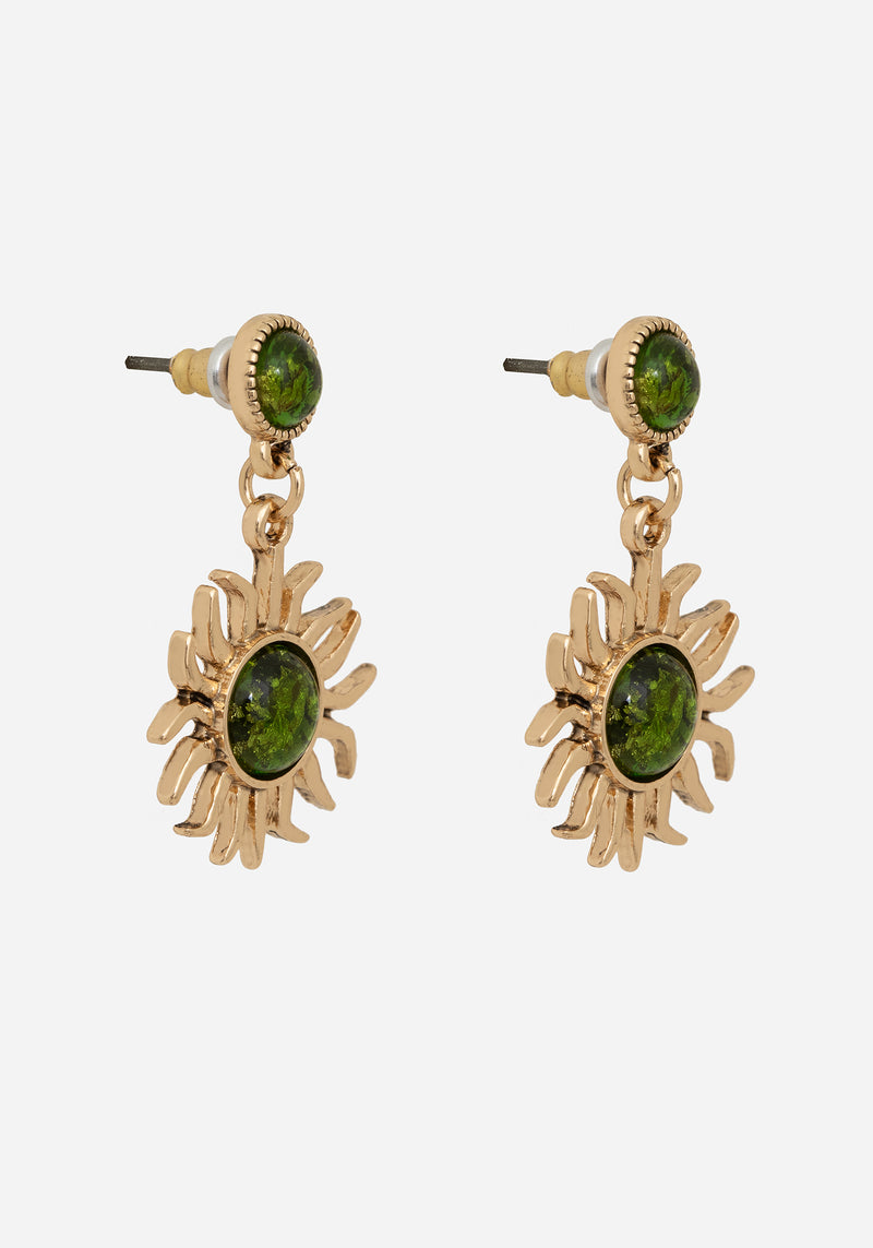 Xanthe Pressed Algae Sun Drop Earrings