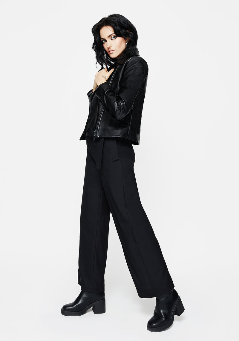 Vault Tie Waist Tailored Flare Trousers