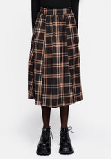 Ambrose Check Midi Skirt