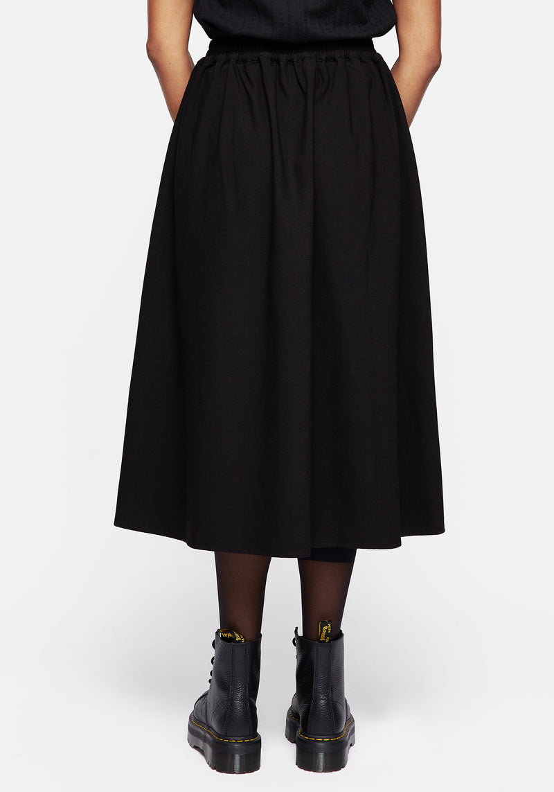 Foxfire Embroidered Button Up Midi Skirt