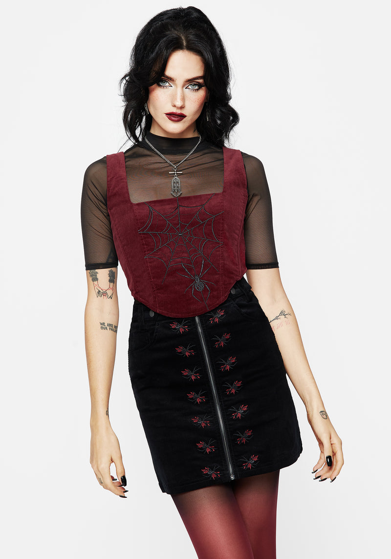 Webcatcher Embroidered Corset Top