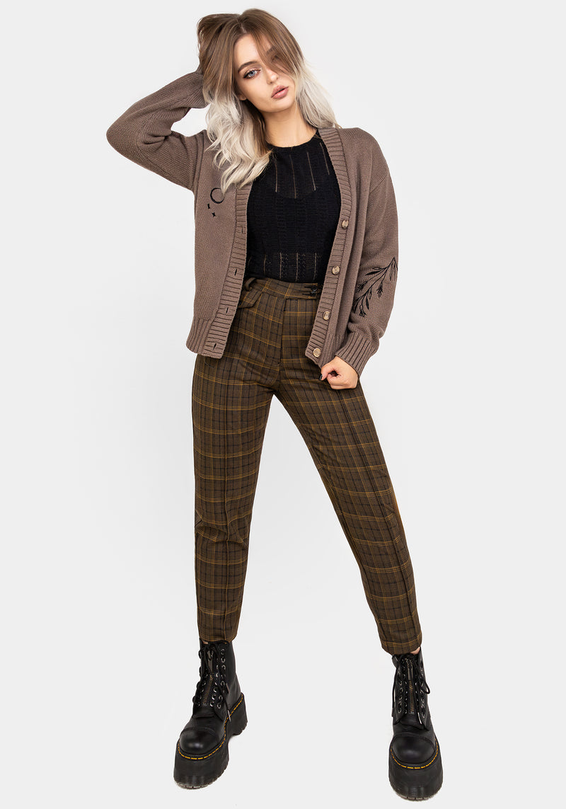 Heath Check Tapered Trousers