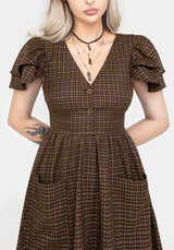 Sweetspire Check Button Up Midi Dress