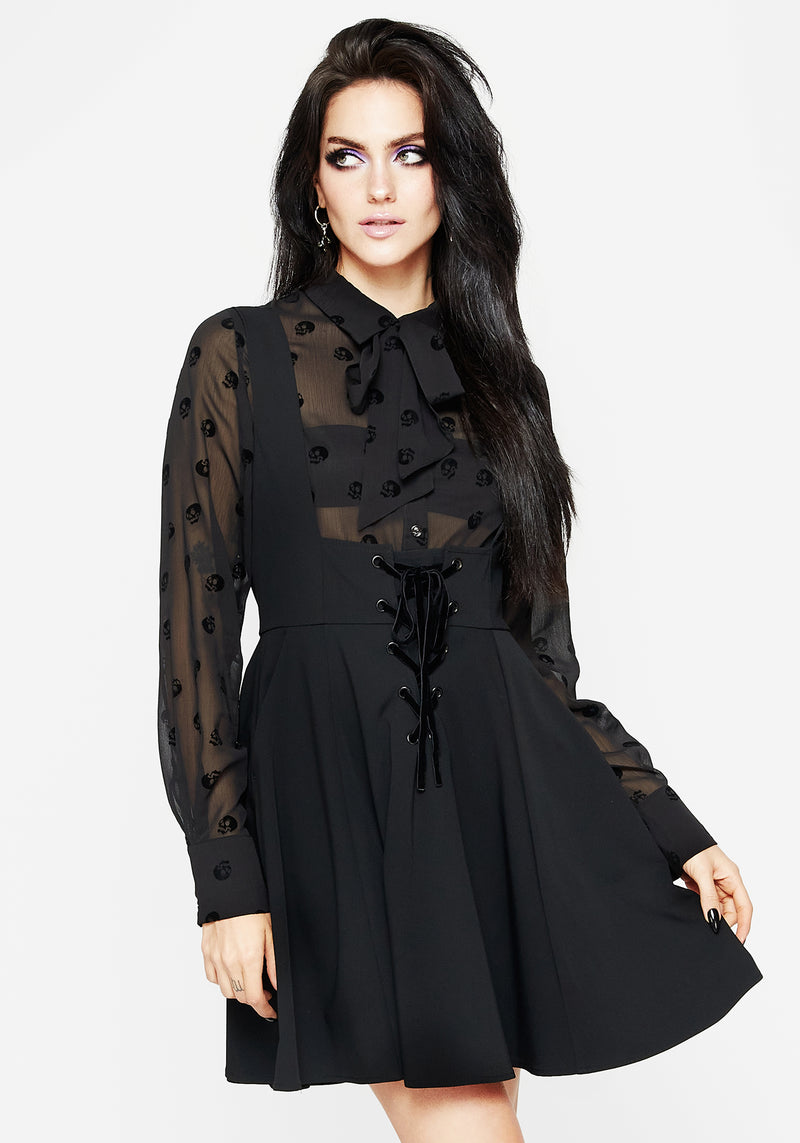 Nessa Lace Up Mini Dress