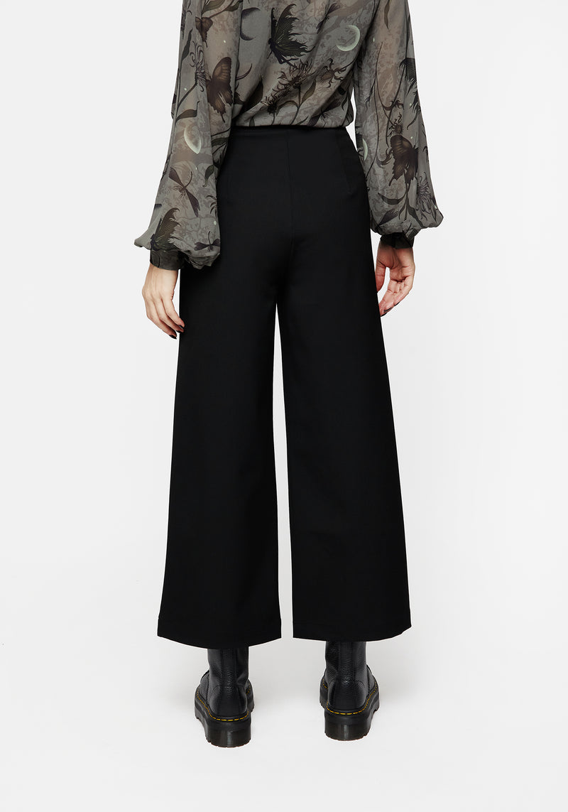 Amalthea Embroidered Tailored Wide Leg Trousers