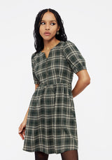 Tulisa Check Button Up Mini Dress