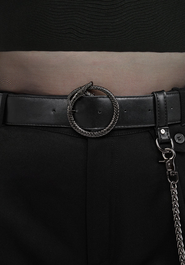 Ouroboros Snake Buckle Chain Belt