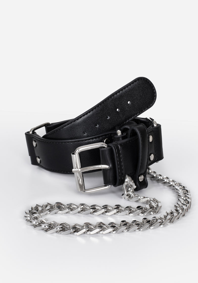 Mettle Double Buckle Chain Waist Belt