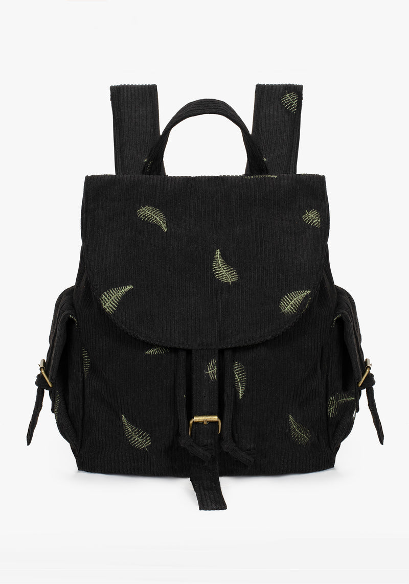 Osmunda Fern Embroidered Satchel Backpack