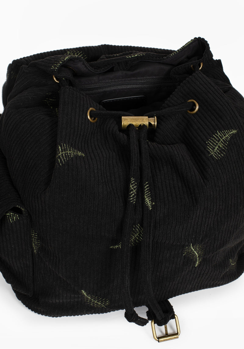 Osmunda Fern Embroidered Satchel Backpack