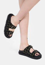 Terra Gingham Buckle Sandals