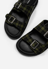 Terra Gingham Buckle Sandals