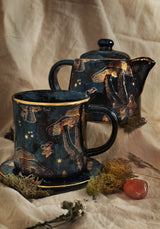 Faefire Foiled Mushroom Print Teapot