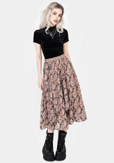 Rosethorn Ruffle Midi Skirt