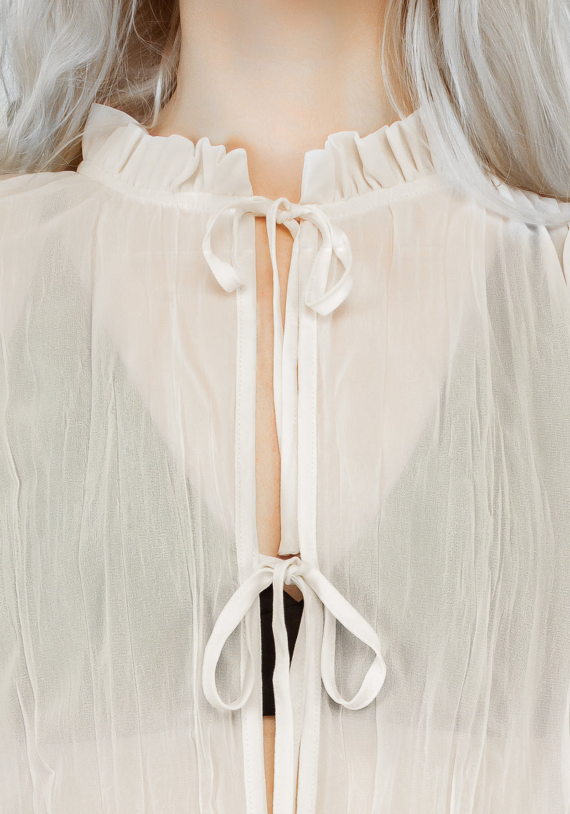 Villain Textured Blouse - White