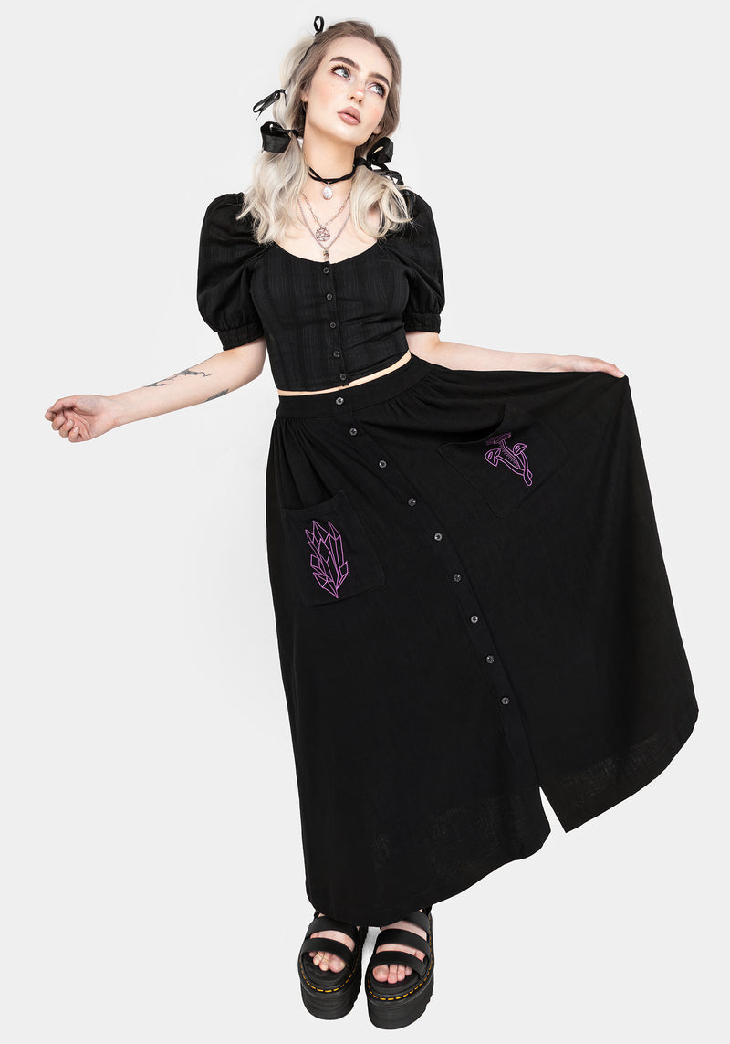 Scutellaria Button Up Midaxi Skirt