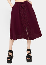 Psyche Textured Midi Skirt