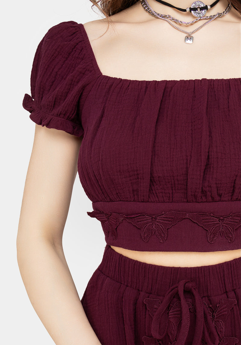 Psyche Textured Crop Top