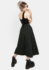 Nightingale Buckled Check Midi Skirt