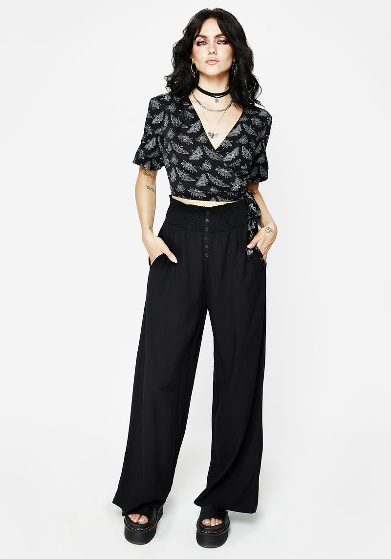 MORTMOTH WRAP CROP TOP