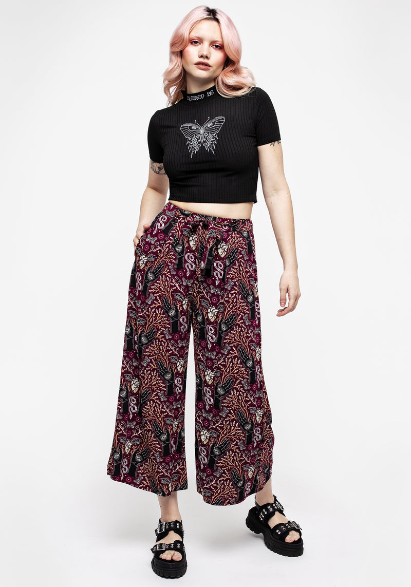 Dolore Rib Embroidered Crop Top