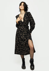 Poisonous Plants Midi Wrap Dress