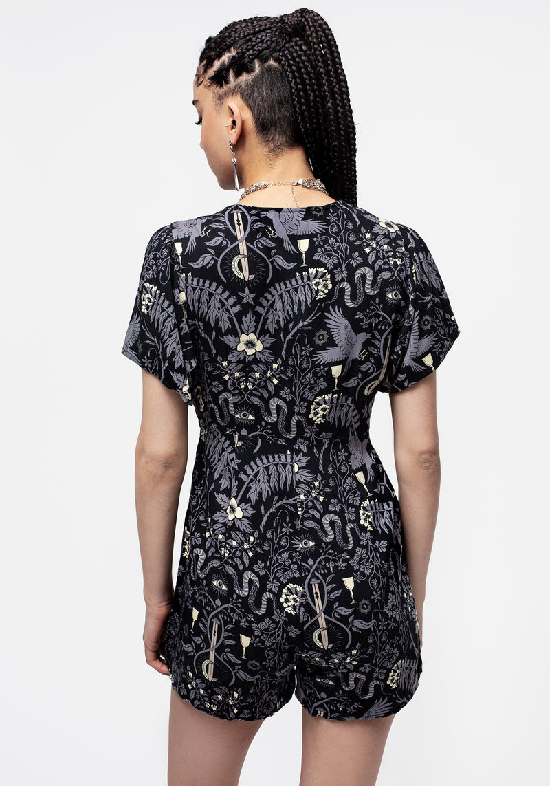 Hecate's Garden Button Up Playsuit