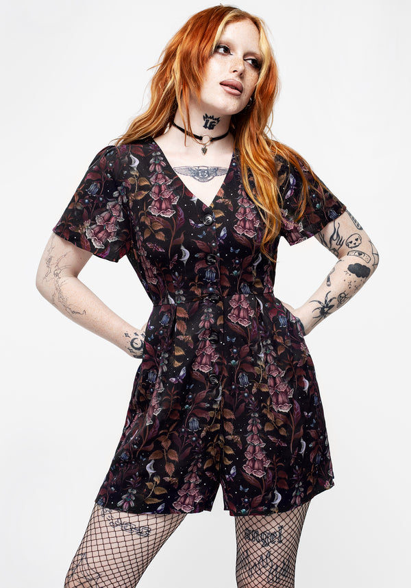 Foxglove Button Up Playsuit