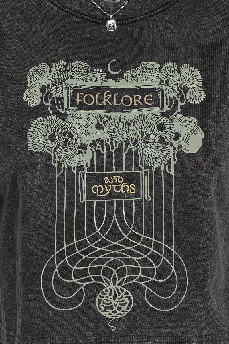 Folklore Boxy Crop T-shirt