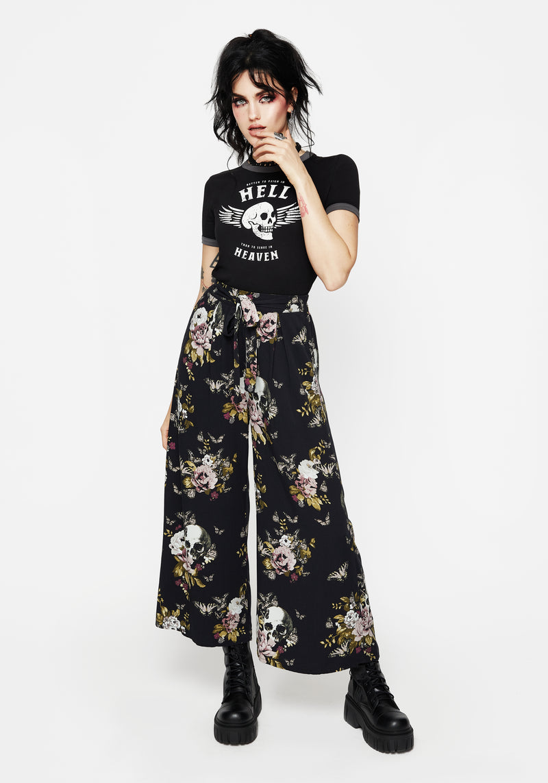 Revival Floral Wide Leg Culotte Trousers