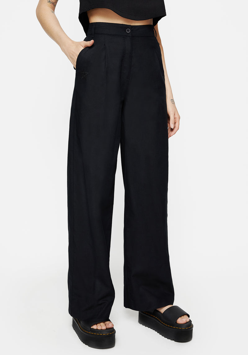 Pentaculum Linen-Blend Tailored Trousers