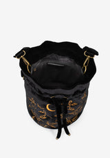 Instar Butterfly Embroidered Bucket Bag