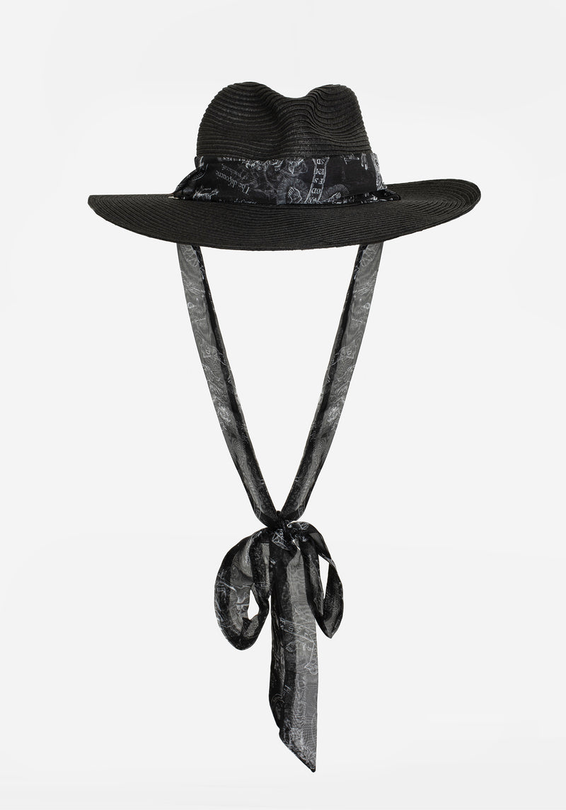 Maleficarum Tie Detail Sun Hat