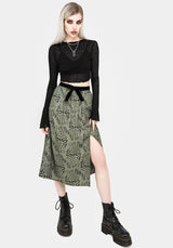 Dominion Snake Print Midi Skirt