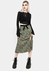 Dominion Snake Print Midi Skirt