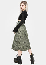 Dominion Snake Print Midi Skirt