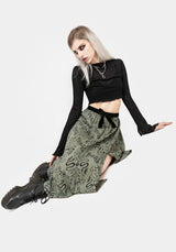 Dominion Snake Print Midi Skirt