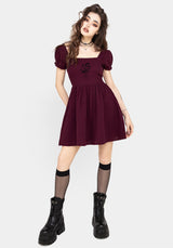 Frances Embroidered Cotton Mini Dress