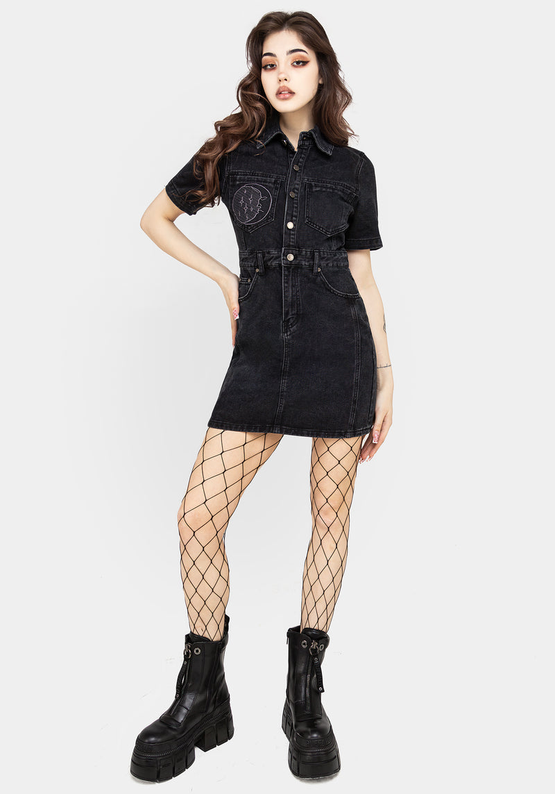 Invictus Denim Mini Shirt Dress