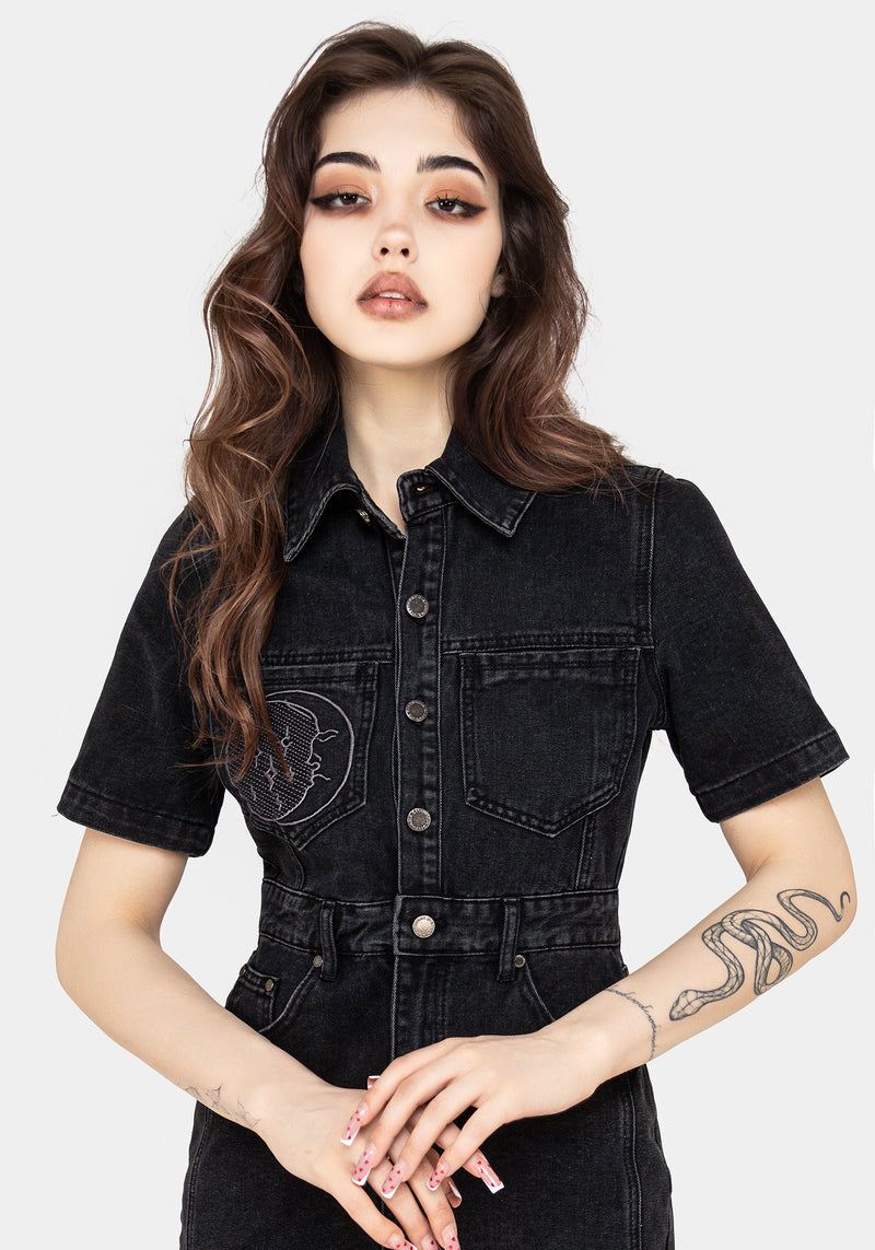 Invictus Denim Mini Shirt Dress