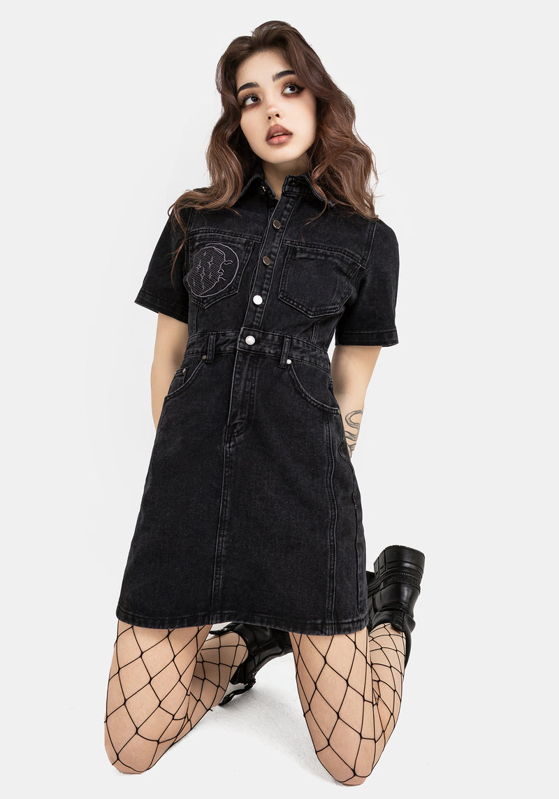 Invictus Denim Mini Shirt Dress