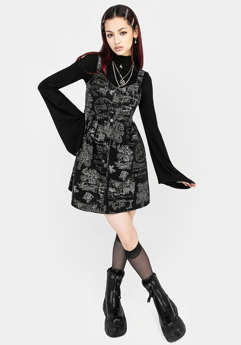 Heresy Button Up Mini Apron Dress