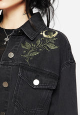 Nirah Embroidered Crop Denim Jacket