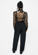 Asteria Tie Waist Embroidered Trousers