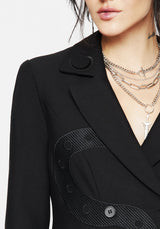 Slither Embroidered Blazer Dress