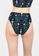 Pythia Snake Print High Waist Swim Bottoms