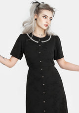 Medea Button Front Collared Midi Dress