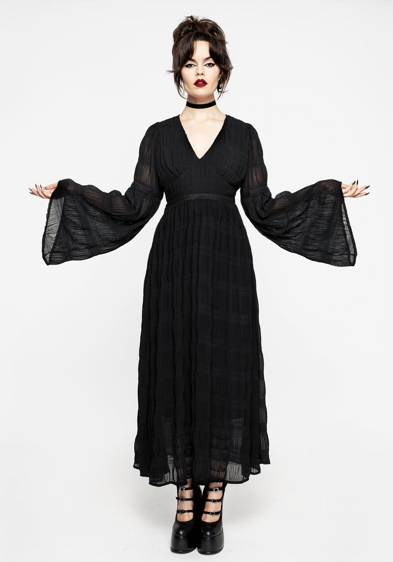 Deirdre Flute Sleeve Maxi Dress